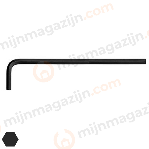 Inbussleutel 11.0x200mm lang zonger kogel zwart