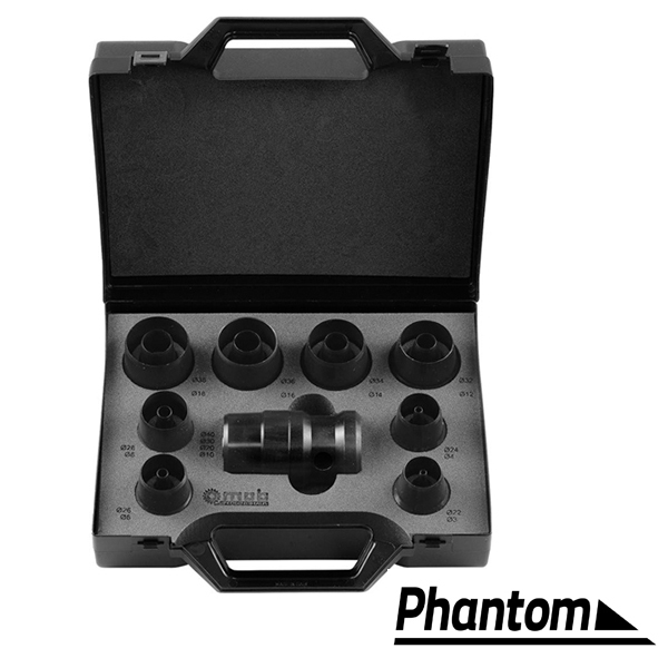 Holpijpset even 3-40mm met houder