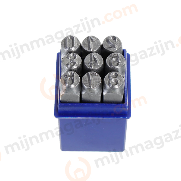 Set slagcijfers 6.0mm 9 delig 0 t/m 9
