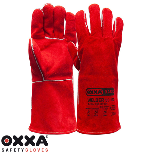Oxxa Welder 53-122 lashandschoen Cat.2 rood MT10