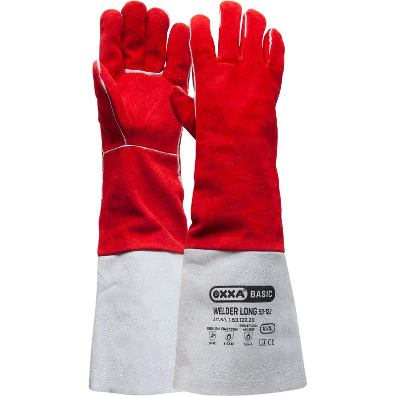 Oxxa Welder Long 53-122 handschoen (55cm) rood MT10
