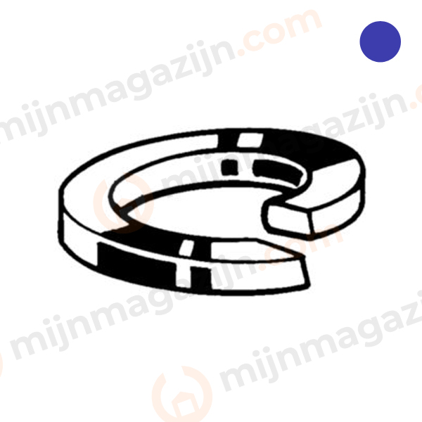 D127B Veerring M18 RVS A4