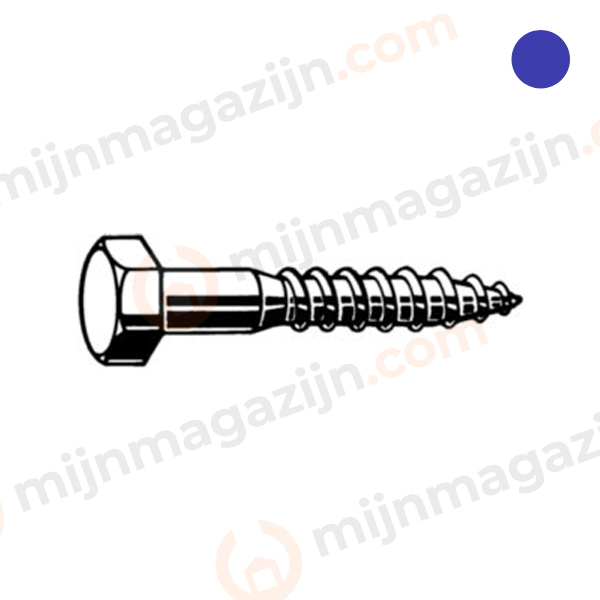 D571 Houtdraaibout 10x90mm RVS A4
