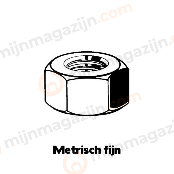 D934 Zesk.moer MF M27x1.50 Kl.8 Geel gepassifeerd