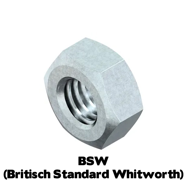 D934 zeskantmoer AU Staal BSW 3/8