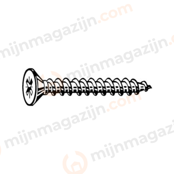 Spaanplaatschroef VK PZ2 3.5x25mm EVZ