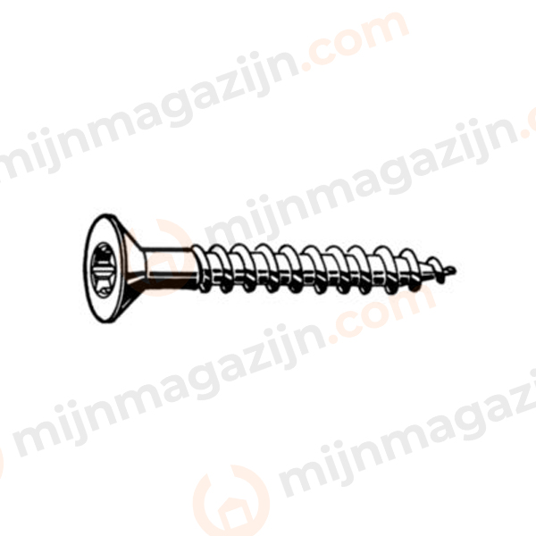 Spaanplaatschroef VK T15 4x70mm EVZ