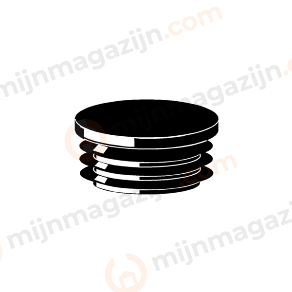 Meubeldop rond zwart 38mm d:1-2mm