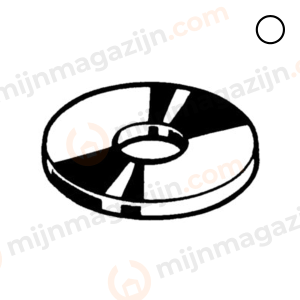 D9021 kunststof sluitring wit 3xD PA 6.6 M4
