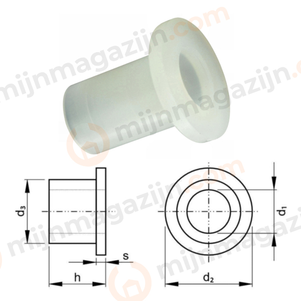 Isolatiemanchet M6 6.1x8x6x12.2 PA6.6