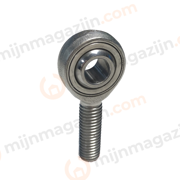 Stangkop RVS M12 PW uitw. boring 12mm