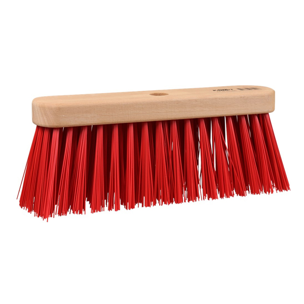 Straat bezem hard PVC 400MM rood
