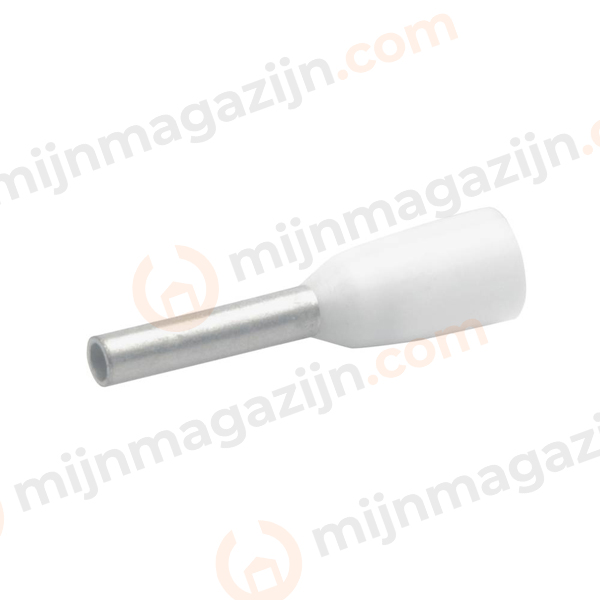 Adereindhuls 0.75qmm L=8mm wit WE 100st.