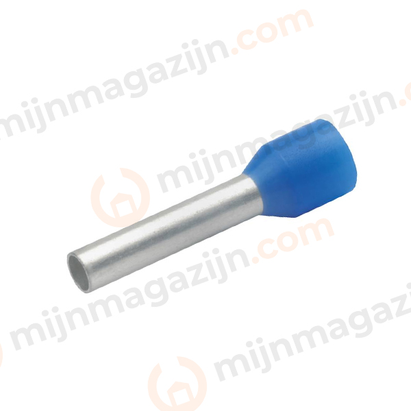 Adereindhuls 2.5qmm L=12mm blauw WE 100st.