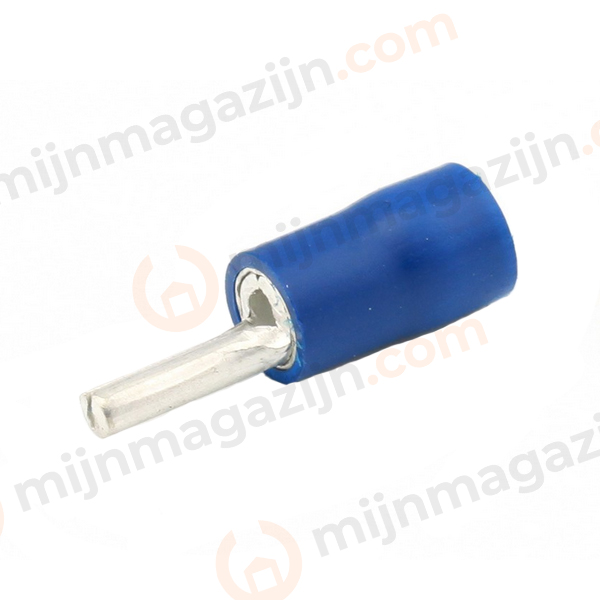 Kabelschoen pin blauw 12.5mm 100st.