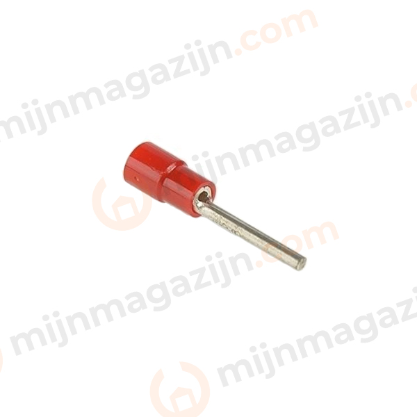 Kabelschoen pin rood 12.5mm 100st.