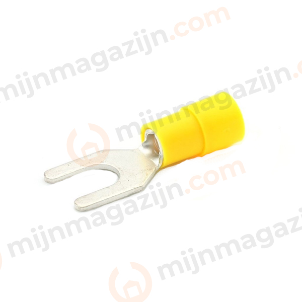 Kabelschoen vork 5.3mm geel 100st.
