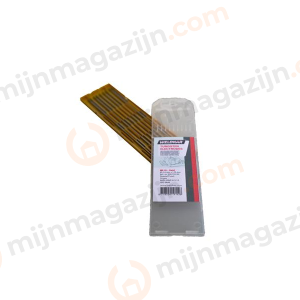 Wolfraam 1.6mm goud RVS/staal 10st.