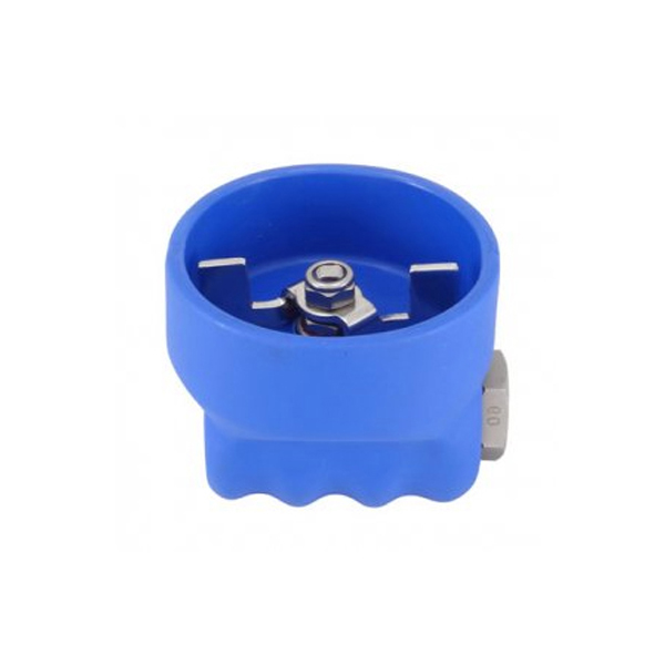 Kogelkraan 1/2 RVS bescherming EPDM-rubber blauw - Afbeelding 3