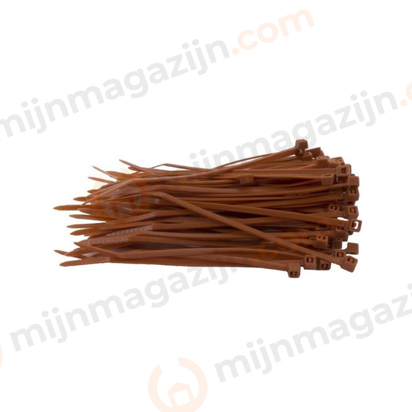 Kabelbinder bruin 3.6x140mm 100st.