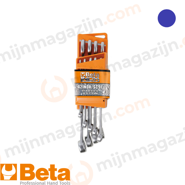 Beta 42INOX/SC9 ringsteeksleutel set RVS 9 delig