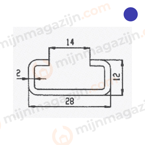 C5 profiel RVS 304 L=2000mm