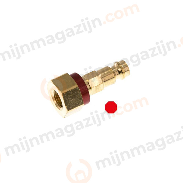 Rectus 21 insteeknippel 1/8″ inw rood 8-kant