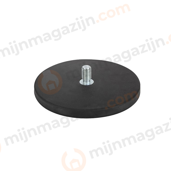 Neodymium magn.43mm stift M6 rubbermantel 8,5kg