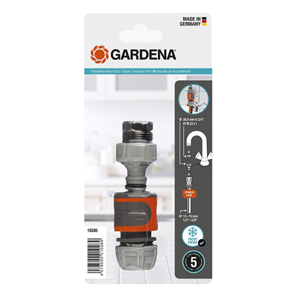 Gardena kraan aansluitset 3 delig 13mm slang