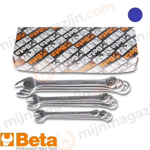 Beta 42INOX-AS/S9 ringsteeksleutelset RVS inch 9st.