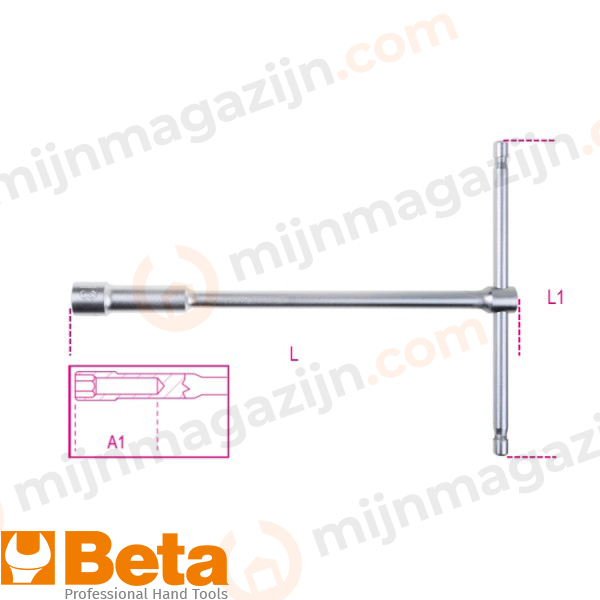 Beta 949 T-greep diepe soksleutel 17mm - Afbeelding 2
