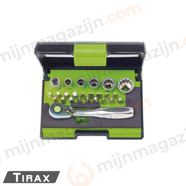 Tirax dopsleutelset 1/4″ 26-dlg