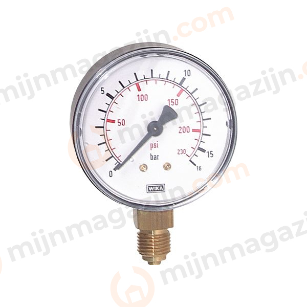 Manometer 40mm knstst. 0-16 BAR 1/8 onder