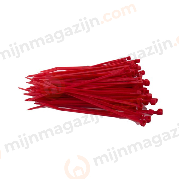 Kabelbinder rood 3.6x200mm 100st.