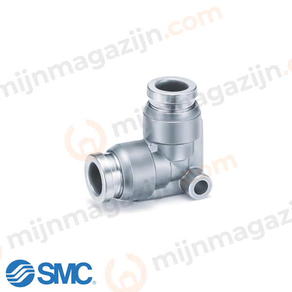 SMC KQB2L23-00 RVS/MS push-in knie verbinder 3.2mm