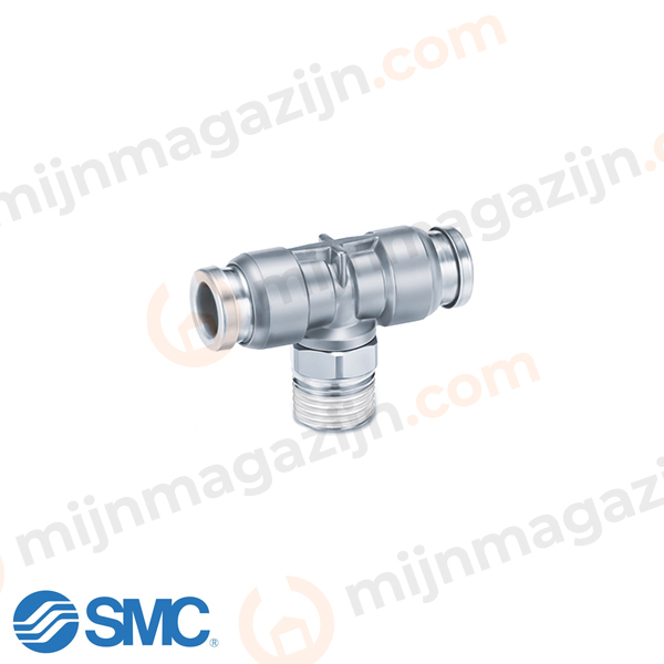 SMC KQB2T12-03S RVS/MS push-in T 12×3/8x12mm