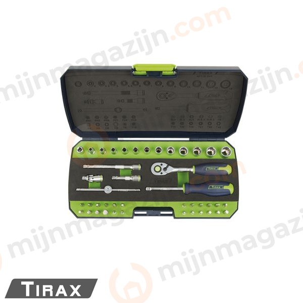 Tirax dopsleutelset 1/4″ 43-delig