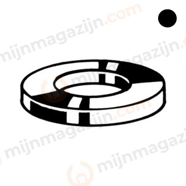 D125A Kunststof sluitring M8 PA Zwart