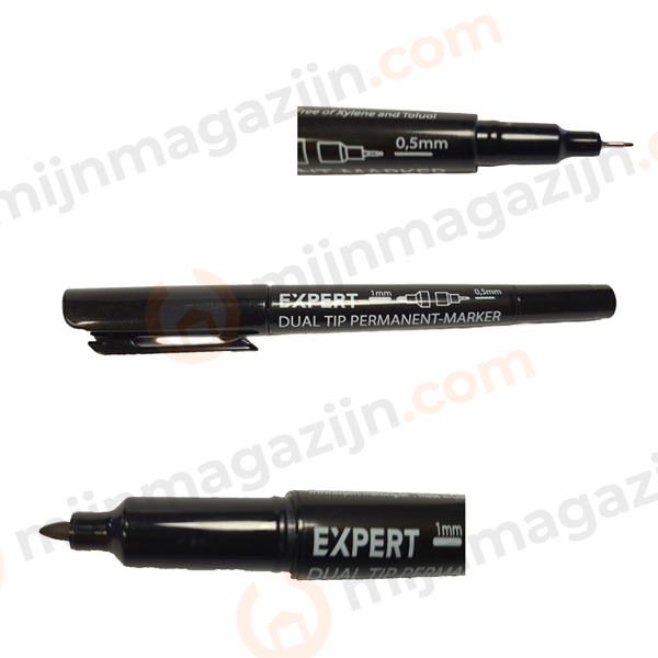 Expert duo marker fijn 0.5/1.0mm Zwart