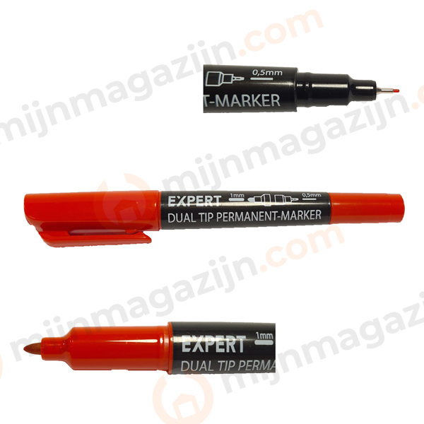 Expert duo marker fijn 0.5/1.0mm Rood