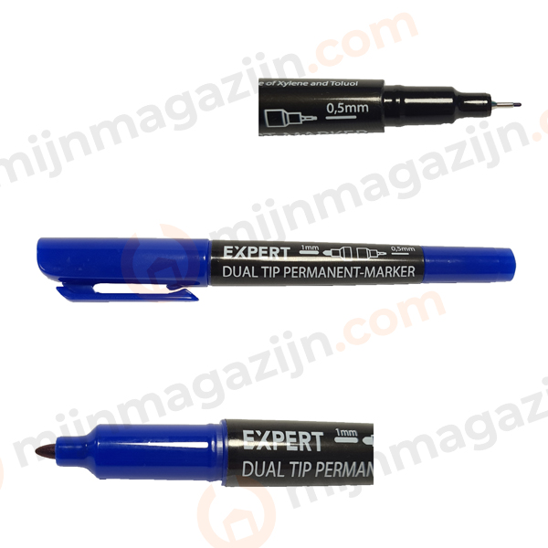 Expert duo marker fijn 0.5/1.0mm Blauw