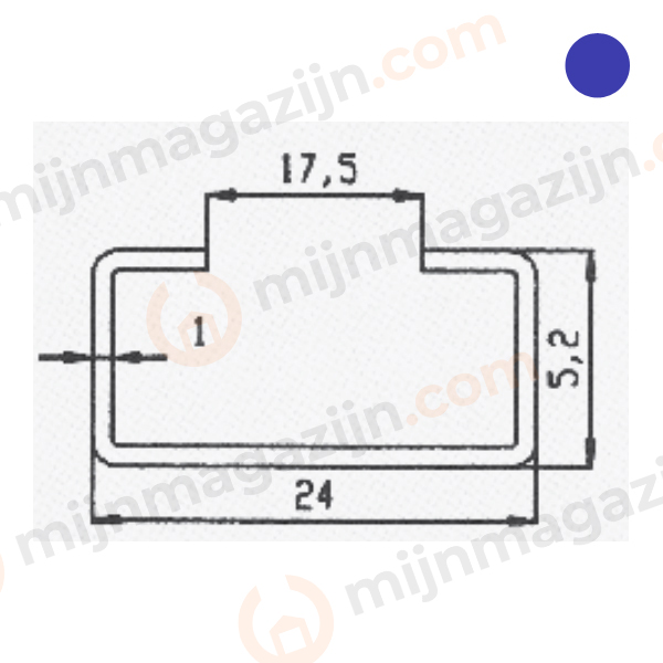 C1 profiel RVS 304 L= 2000mm