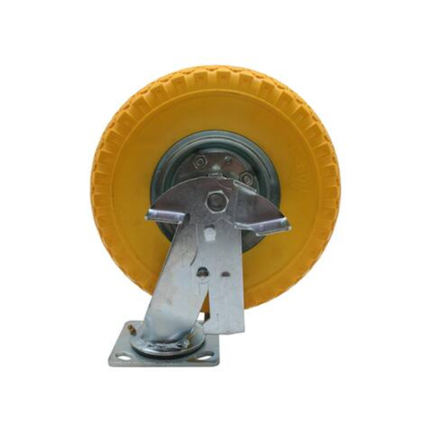 Zwenkwiel + rem PU band 10″ 260mm