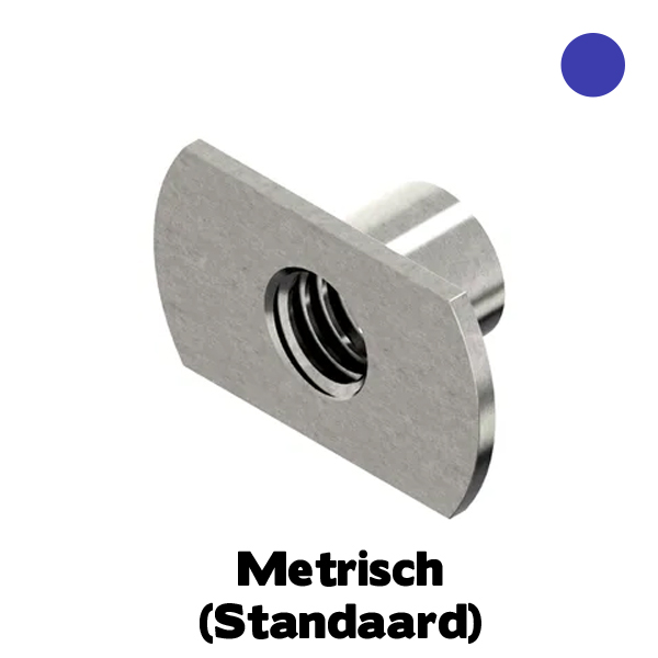 Puntlasmoer M3 gladde flens RVS A2
