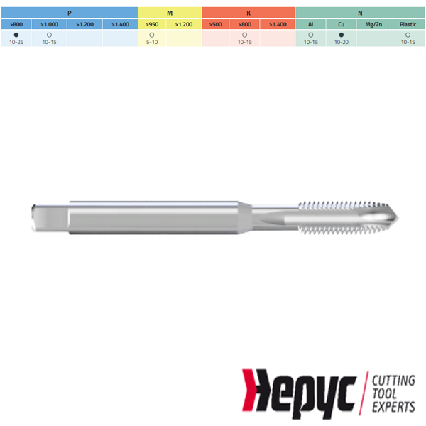 Hepyc HSSE Machinetap D371 M2.6×0.45 Versterkt