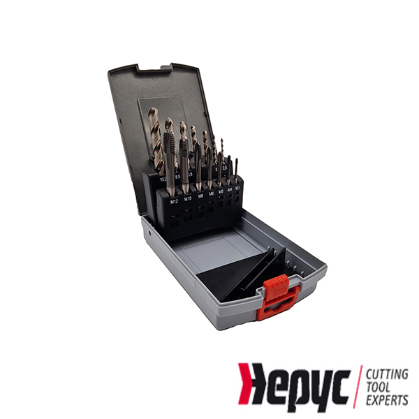 Hepyc HSSECO HM Hard Lube Boor- en tapset 14dlg