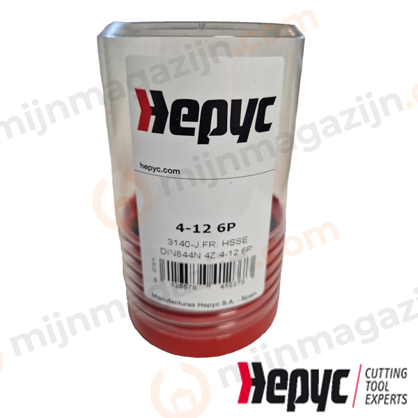 Hepyc 4-snijder HSSE vingerfrees set 6dlg - Afbeelding 2