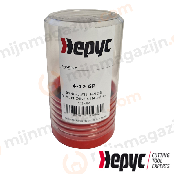 Hepyc 4-snijder HSSE TIALN vingerfrees set 6dlg - Afbeelding 2