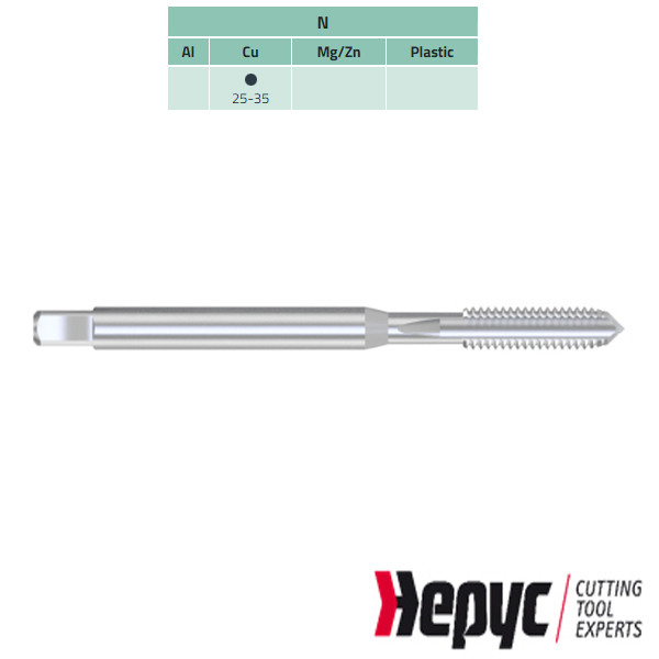 Hepyc HSSE Machinetap DIN371 M3x0.50 6H versterkt