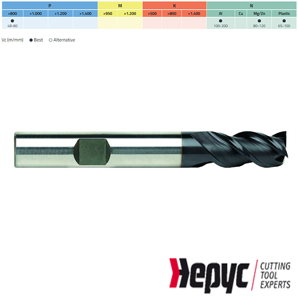 Hepyc univ.frees HSSE TIALN W (Alum) Weldon 3Z 14mm
